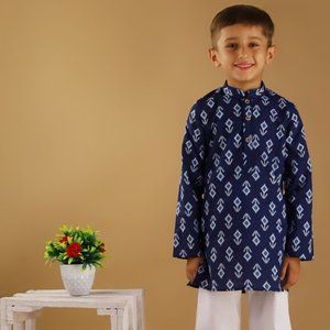 Block printed Jaipuri cotton kurta for kids